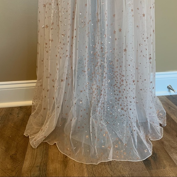 VS Sheer Mesh Sequin Star Maxi Skirt - Picture 5 of 15